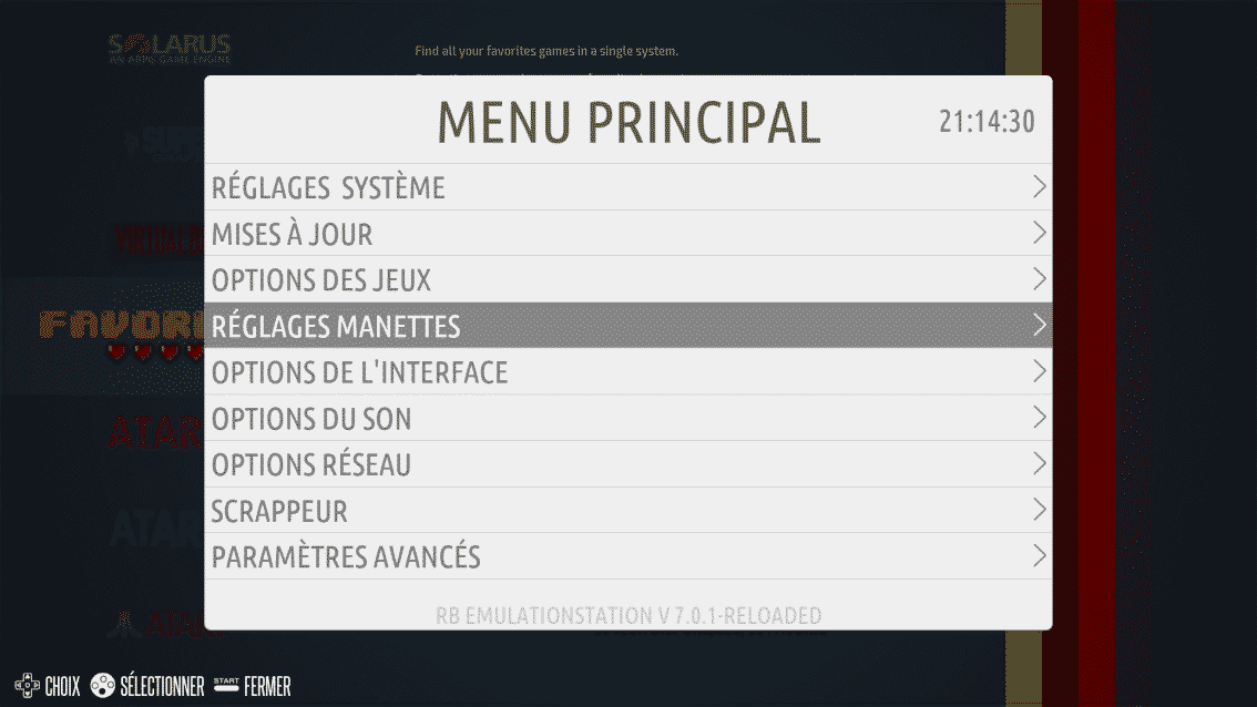 Recalbox menu principal