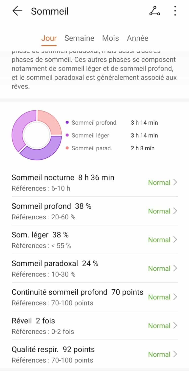 Screenshot huawei health suivi sommeil 2