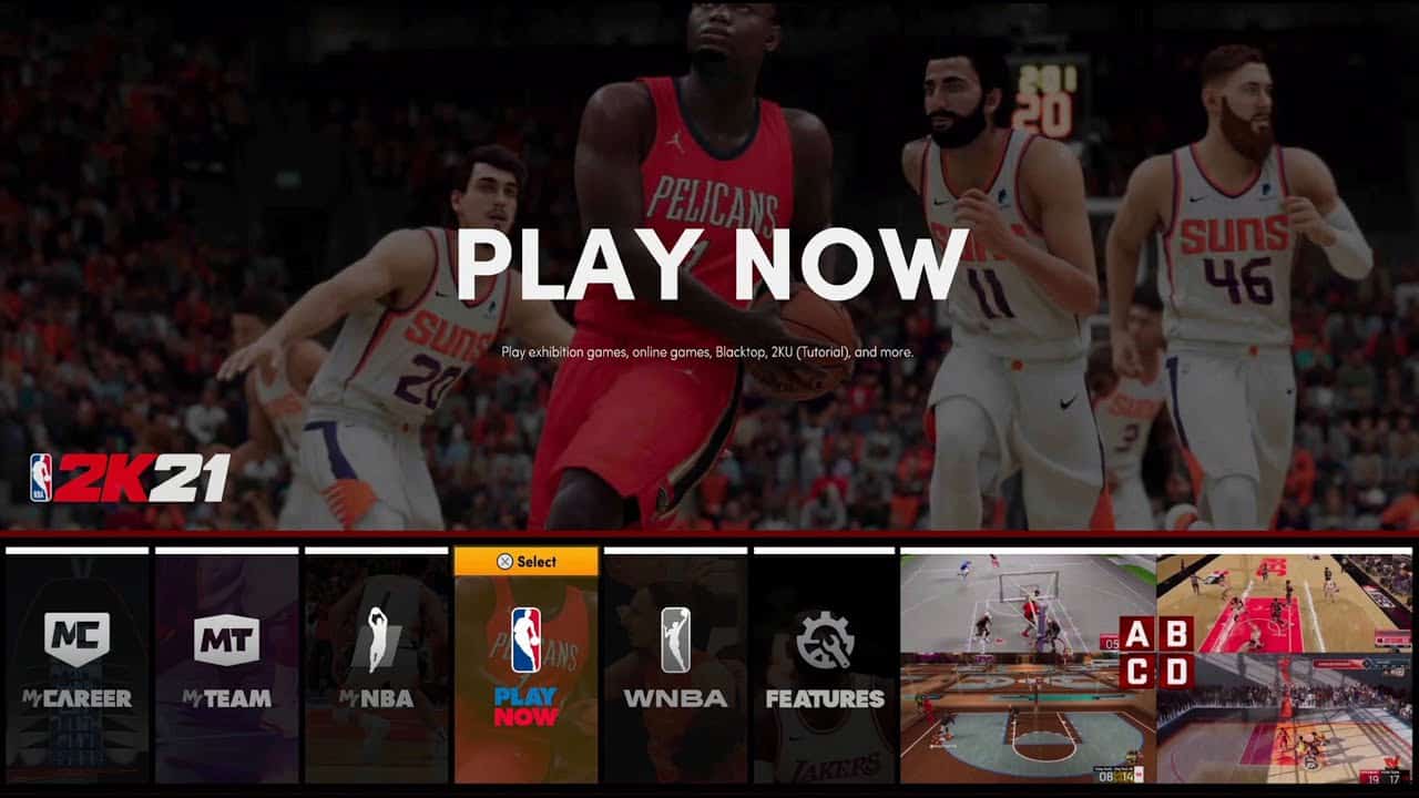 NBA2K21 menu