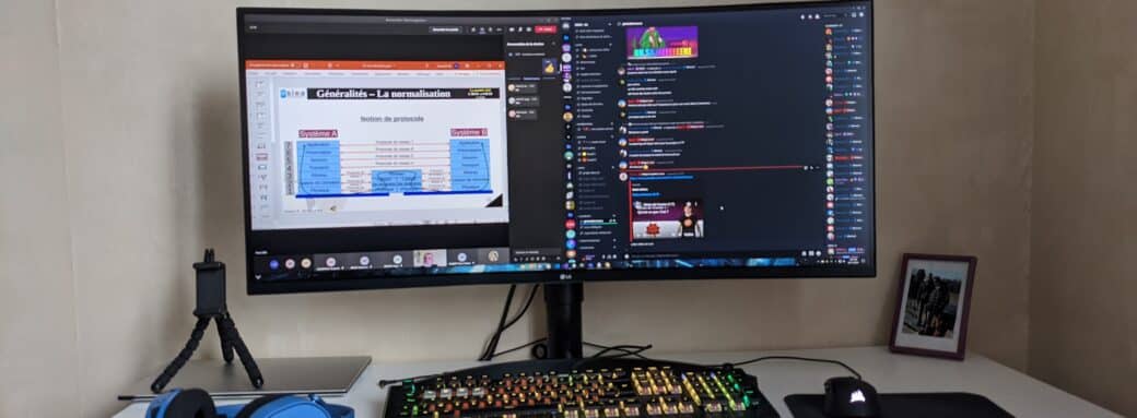 ecran LG 35WN75C mise en avant