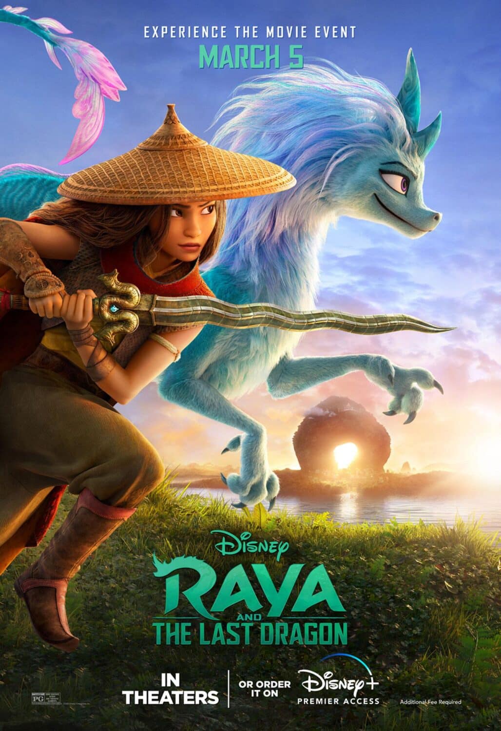 Affiche américaine du film Raya et le dernier dragon (2021)