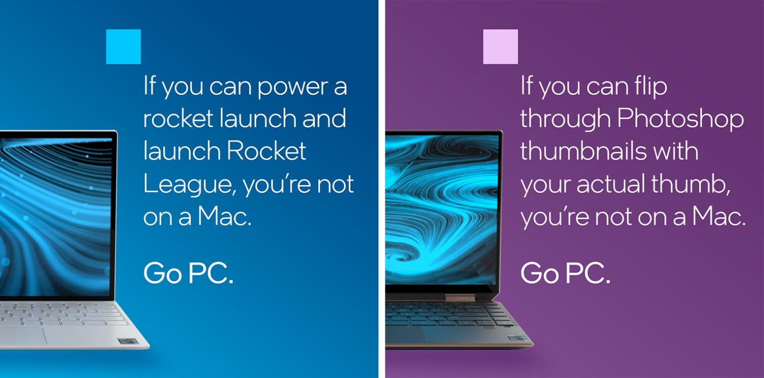 Intel critique les puces M1 d'Apple dans une publicité