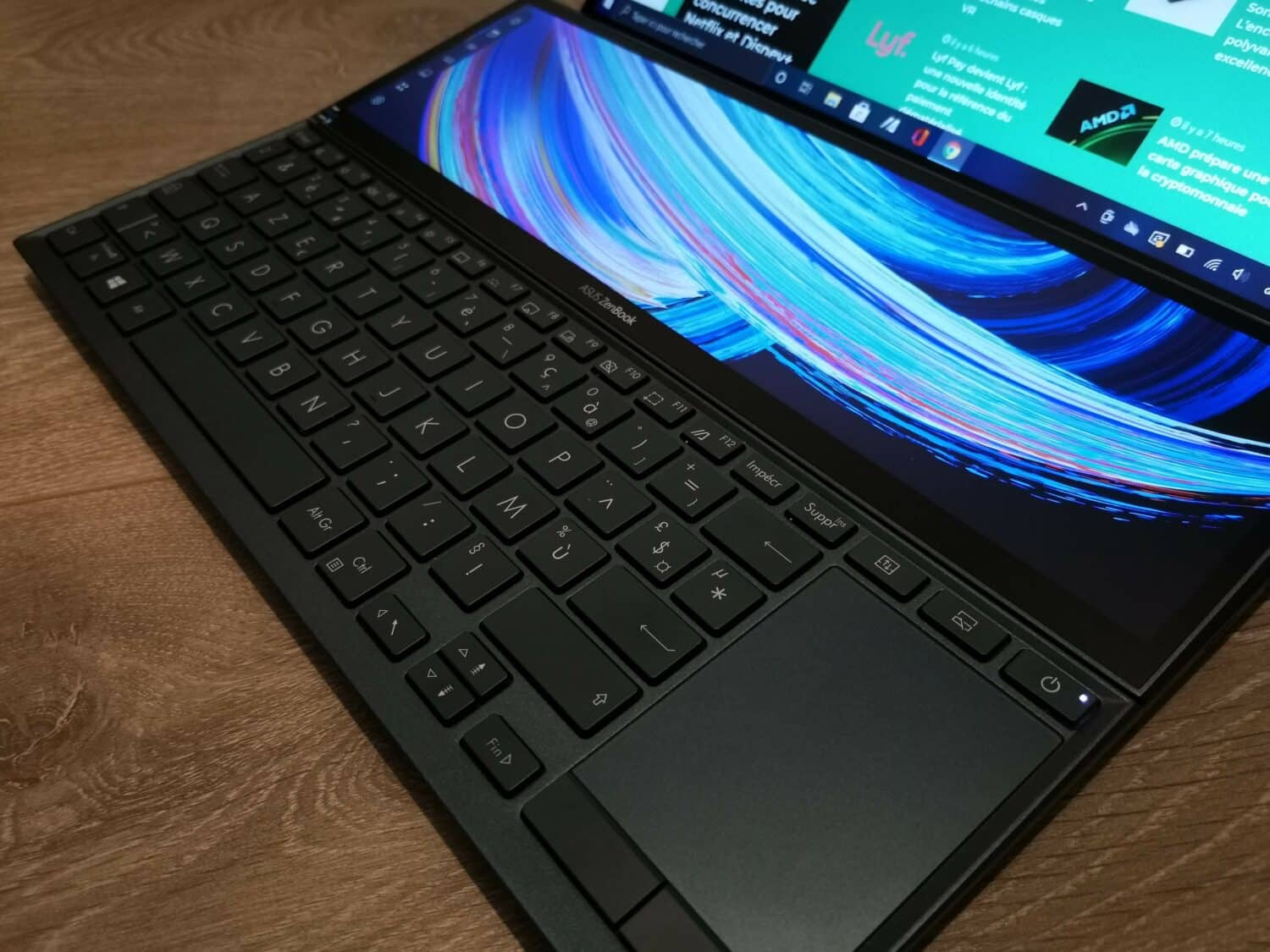 Asus ZenBook Duo 14 vue clavier