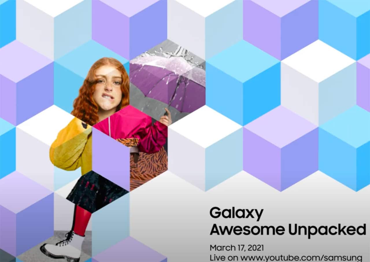 Affiche de l'événement Galaxy Unpacked de Samsung