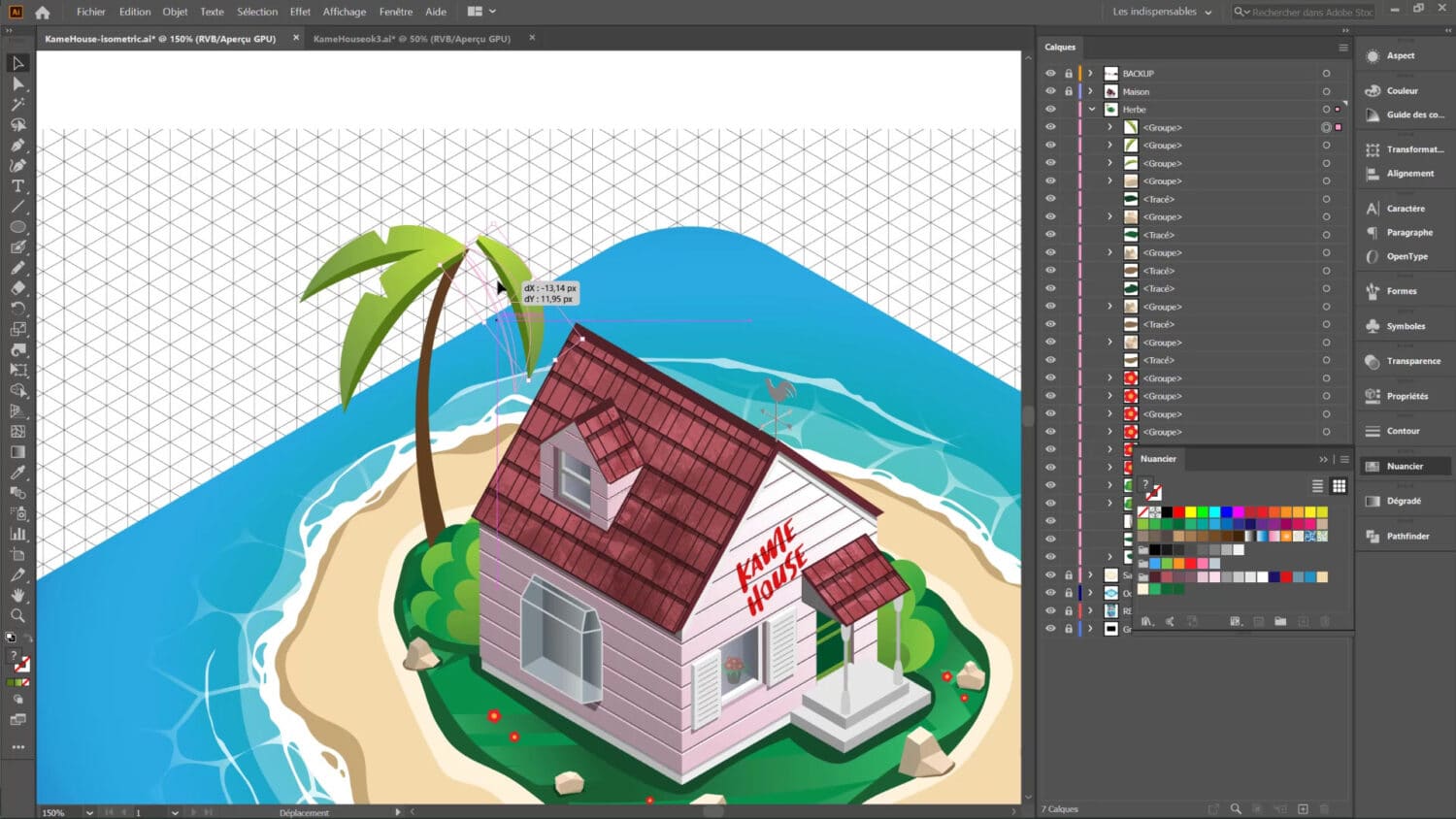 TUTO – Créer une illustration vectorielle en 3D isométrique avec Illustrator Illustration