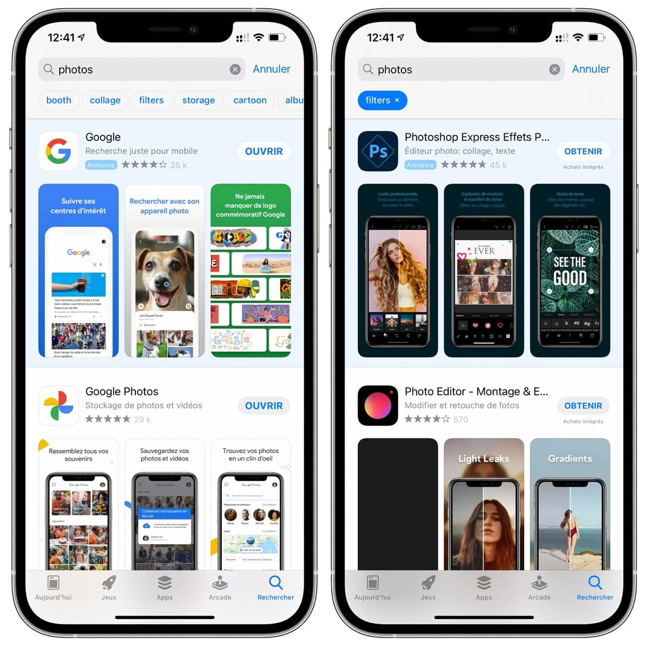 Apple ajoute des filtres de recherche dans  l’App Store