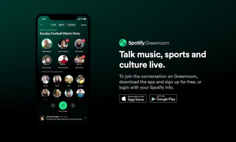 Spotify-Greenroom-application-concurrent-clubhouse