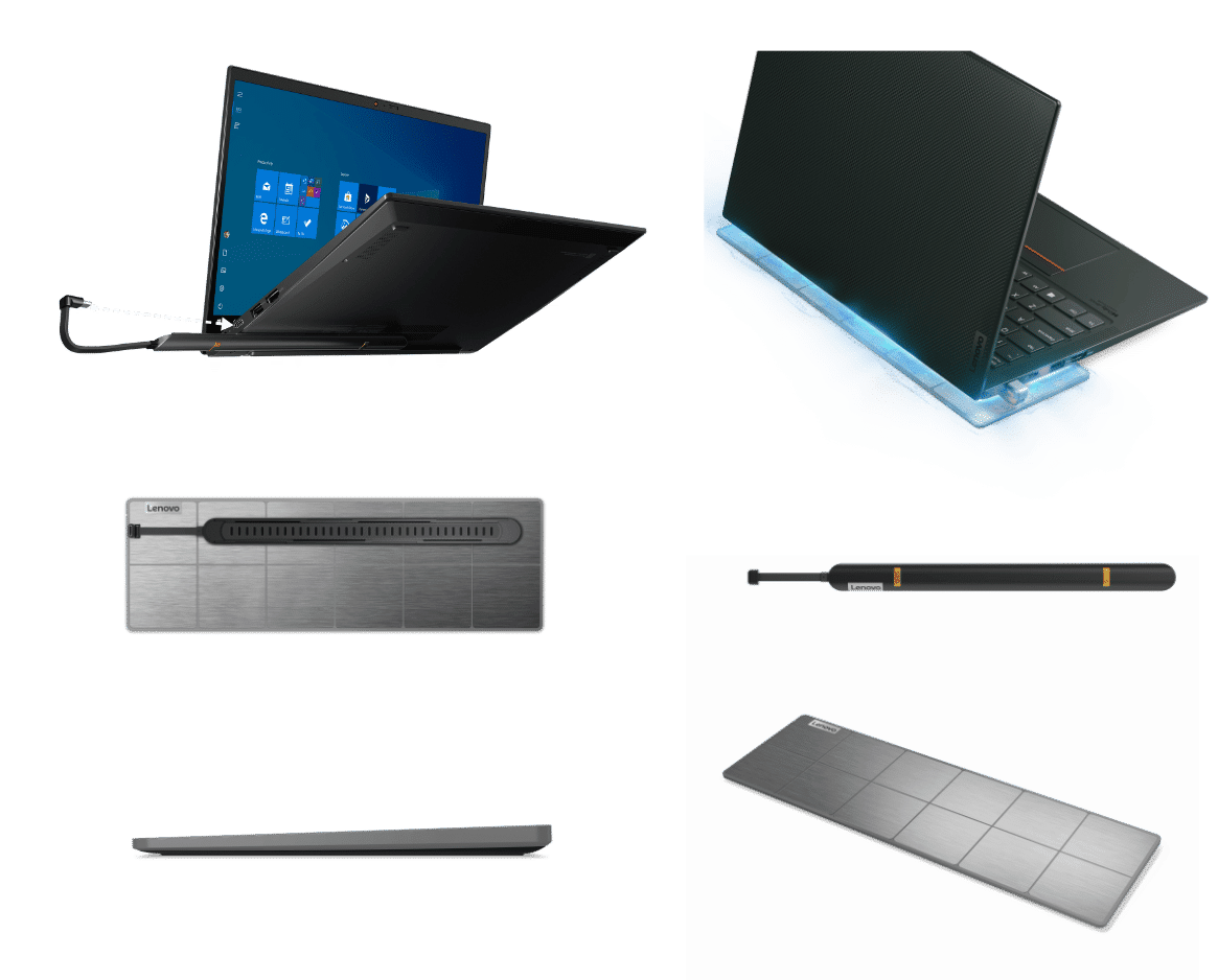 Lenovo présente de nombreux accessoires pour PC, dont un tapis de charge sans fil