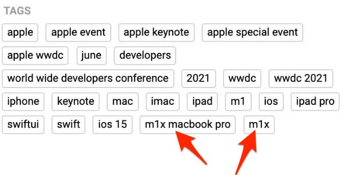 Apple mentionne l’existence d’un MacBook Pro M1X Apple