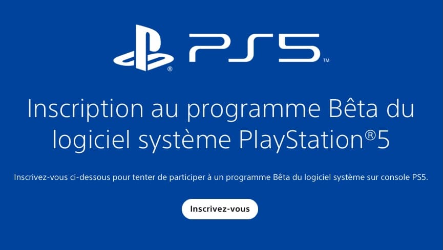 PS5 : Sony lance un programme bêta pour tester les nouveautés de la console beta