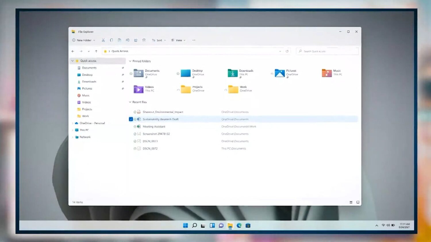 Windows 11 : un nouveau design pour l'explorateur de fichiers et la suite Office