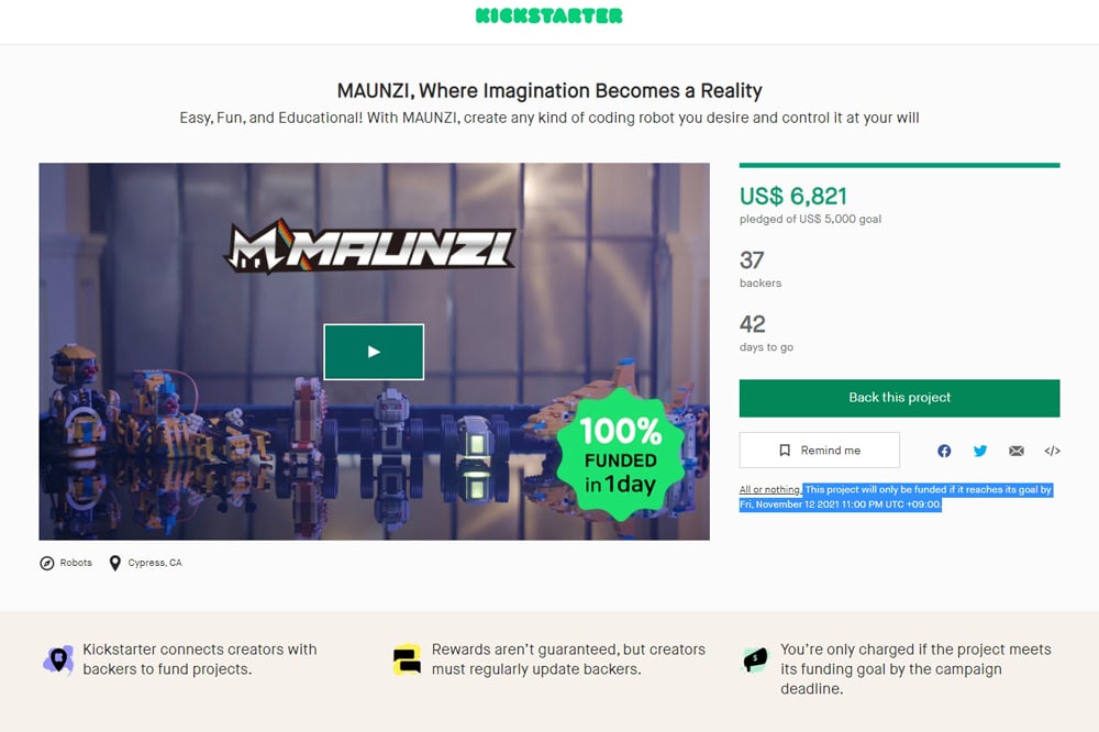 Kickstarter – Goldrabbit MAUNZI – Un robot pour apprendre à coder ! coder