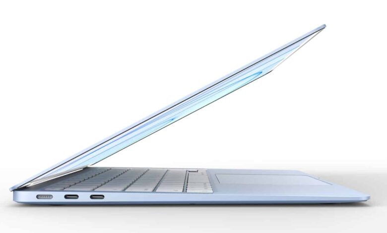 MacBook Air 2022 prix design coloris mini-LED