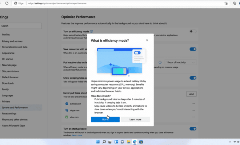 microsoft edge mode economiser batterie surveiller prix