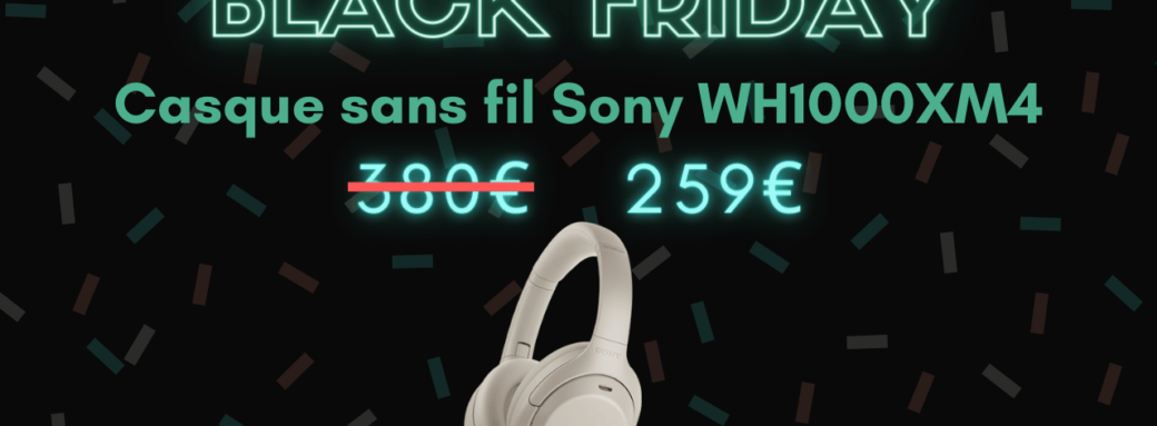 sony wh-1000xm4 casque black fryday