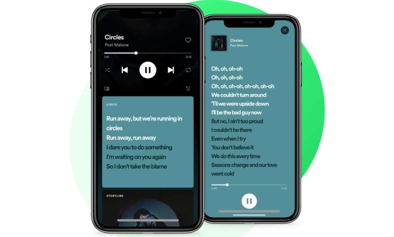 spotify paroles chansons favorites application