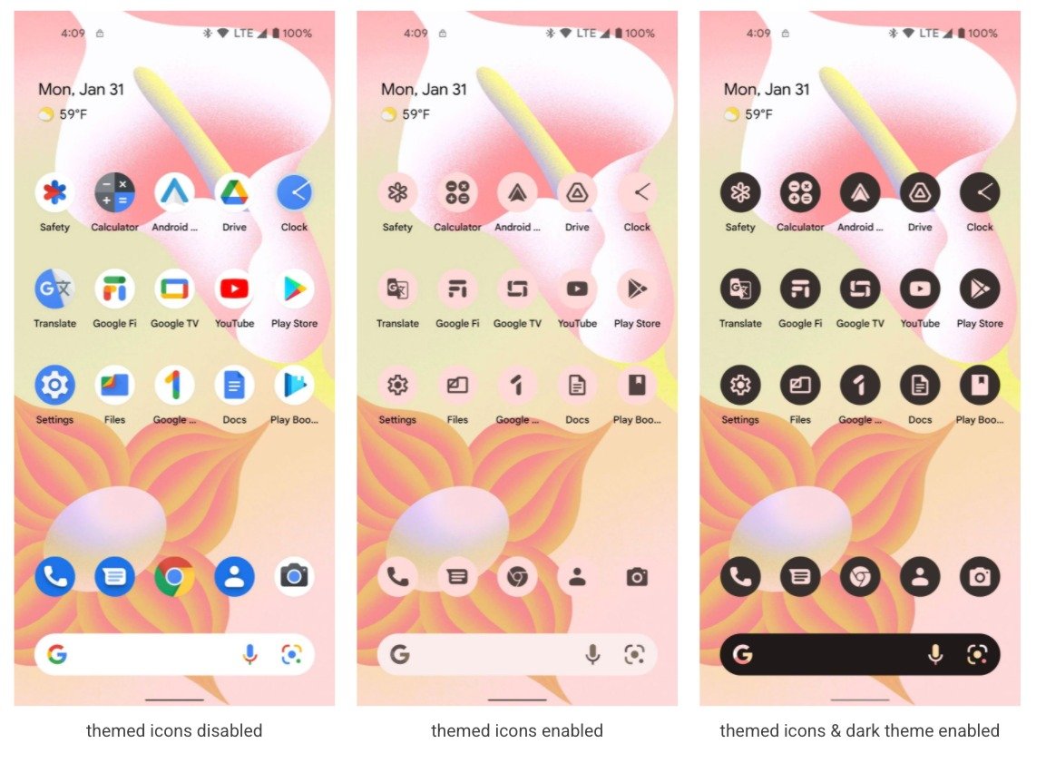 android 13 nouveautes smartphones icones