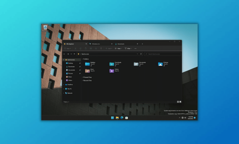 windows 11 onglets explorateur fichiers