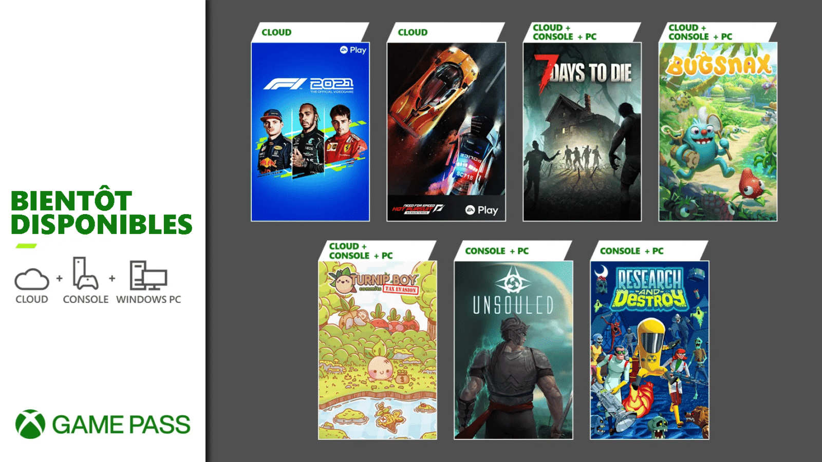 Xbox Game Pass les nouveaux jeux de fin avril 2022 LCDG