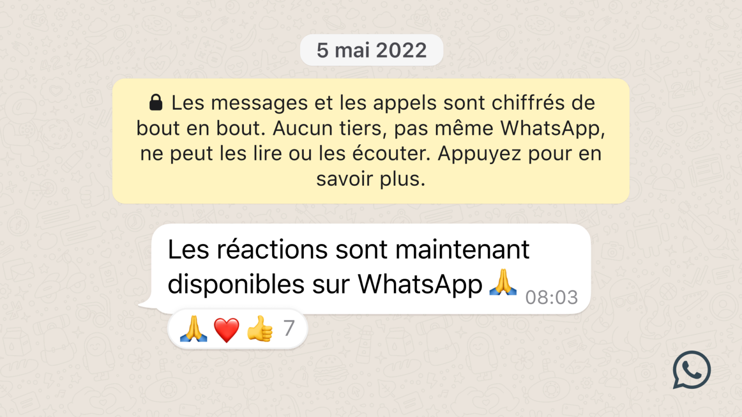 WhatsApp : les émojis de réaction aux messages sont enfin disponibles ! applications