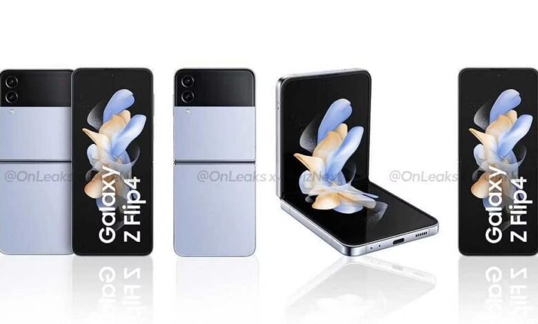 Galaxy-Z-Flip-4-design-bleu