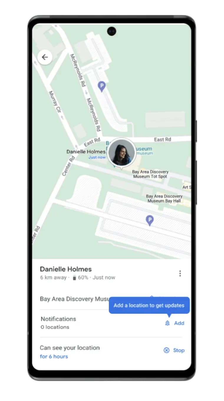 Google Maps améliore la fonction de partage de localisation avec un proche Android