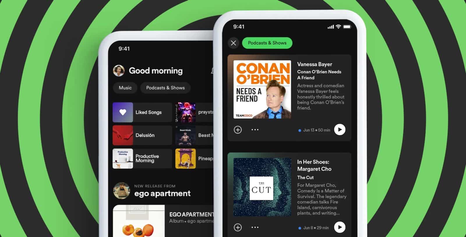 Spotify nouveau design ecran accueil