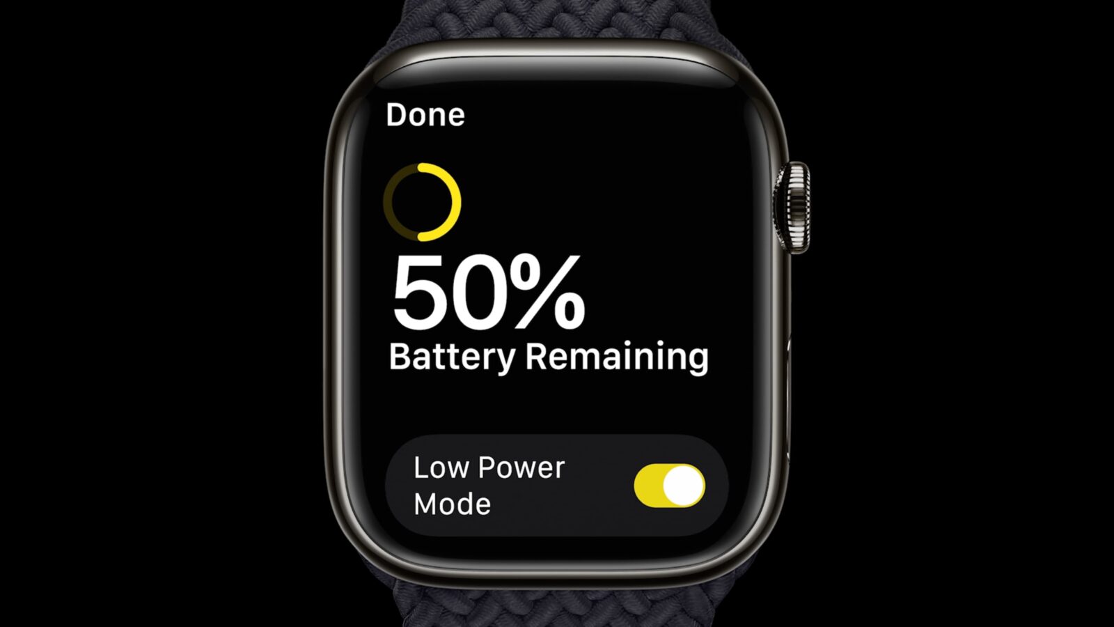 Apple Watch Series 8 mode basse consommation