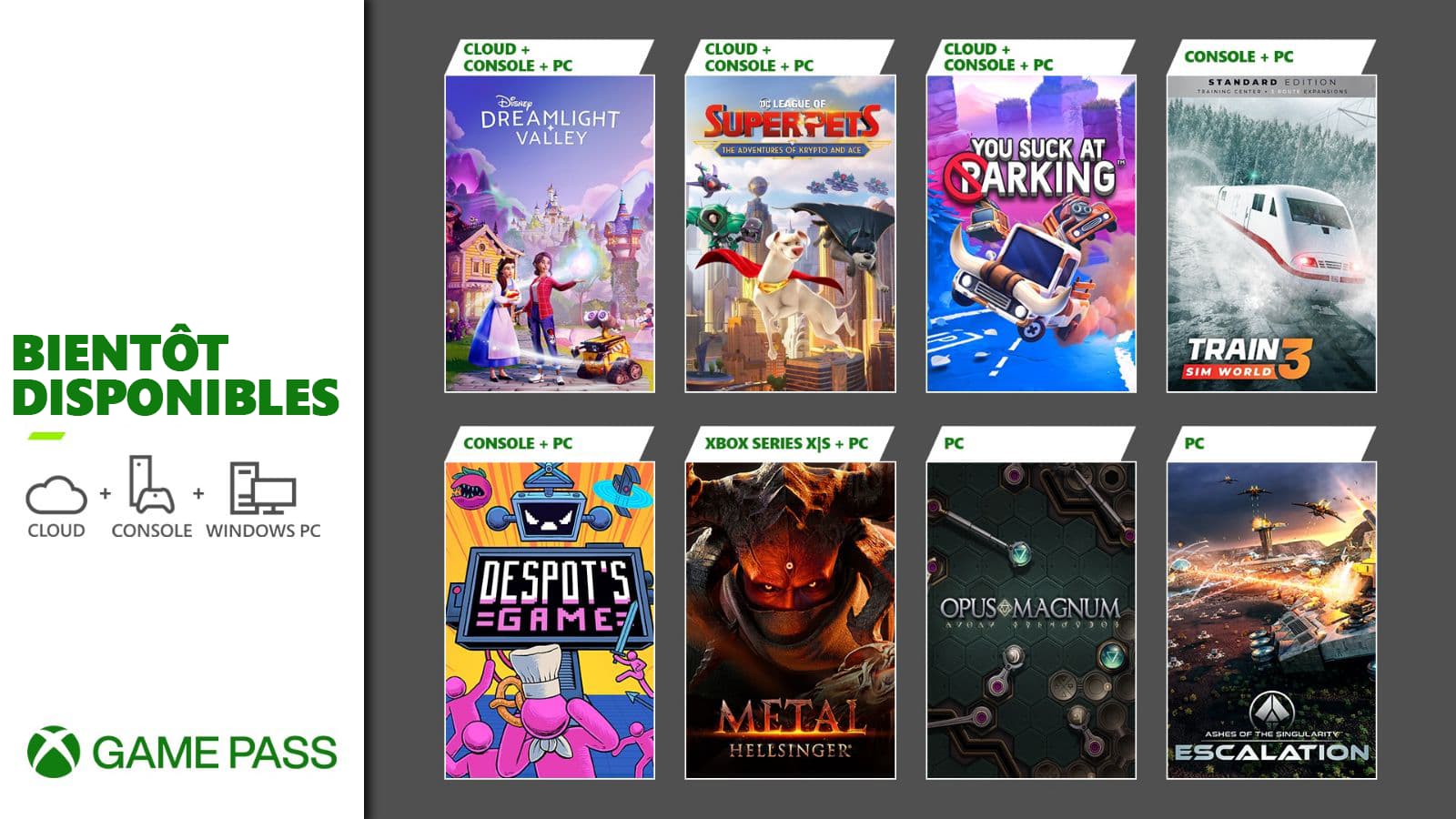 Xbox Game Pass : les nouveaux jeux de septembre 2022 Cloud gaming