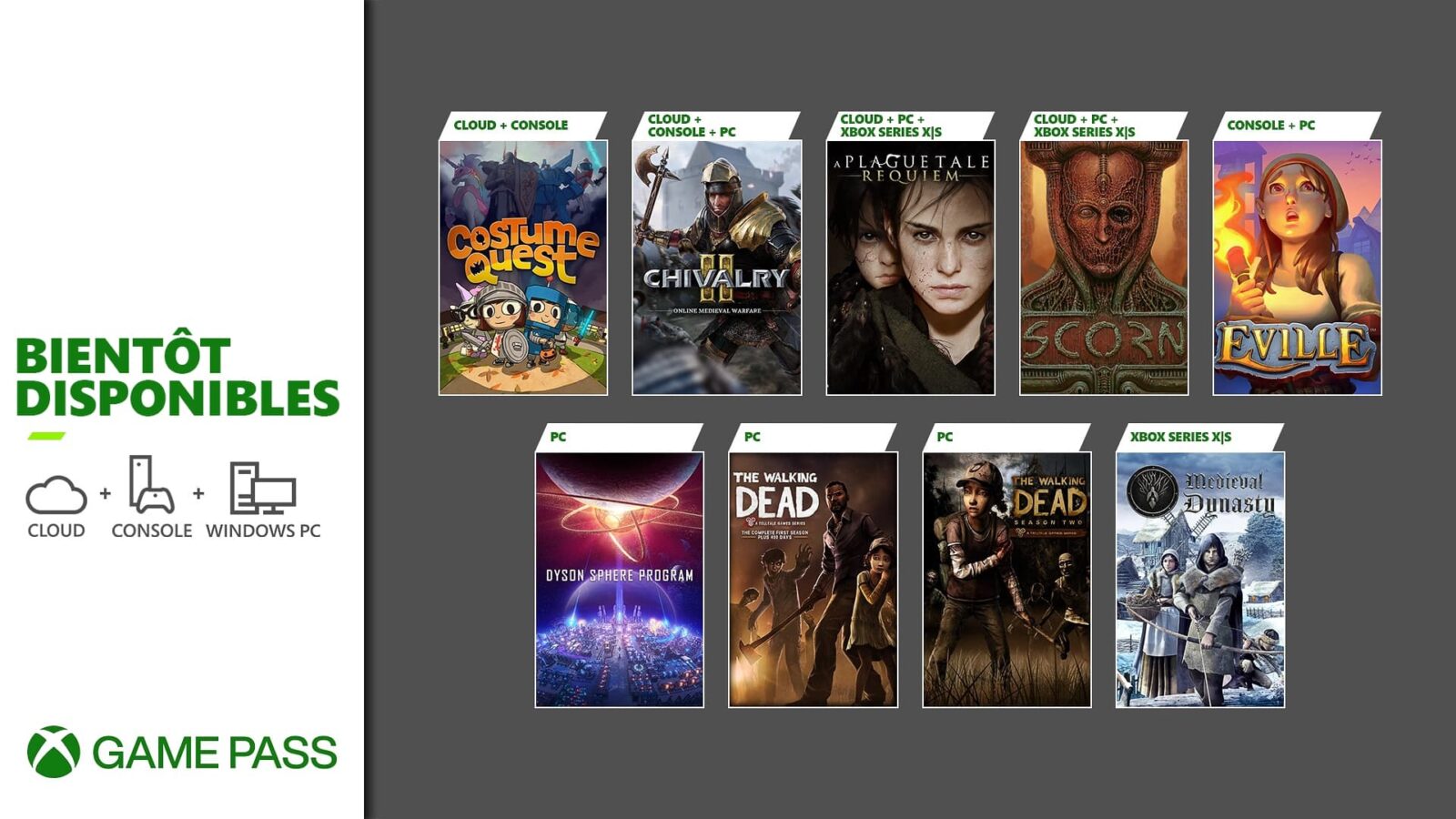 Xbox Game Pass nouveaux jeux video octobre 2022