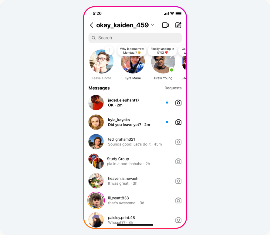 Instagram ajoute la fonction Notes, de courts messages disponibles pendant 24 heures fonctionnalités