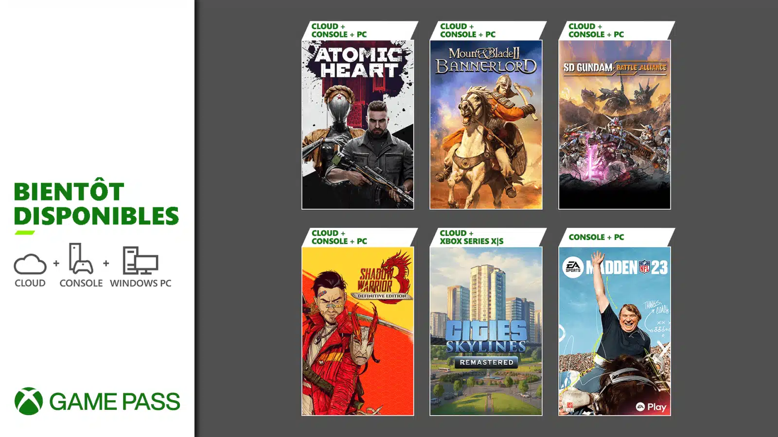 Xbox Game Pass : les nouveaux jeux de février 2023 Cloud gaming