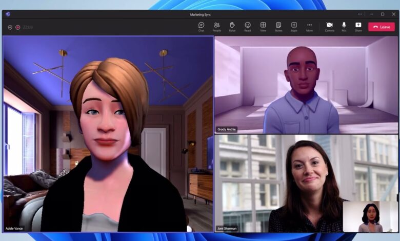 Microsoft Teams avatars 3D visioconferences