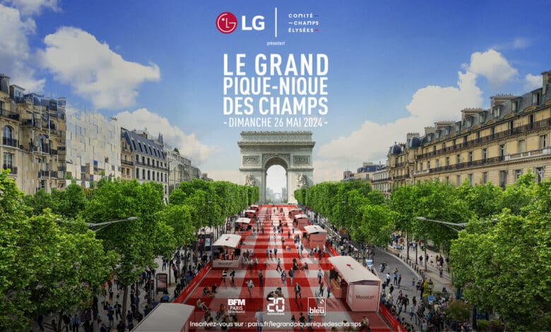 Info presse I LG organise un pique-nique géant et gratuit sur les Champs Elysées le 26 mai 2024