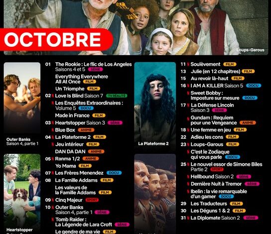 Agenda Netflix octobre