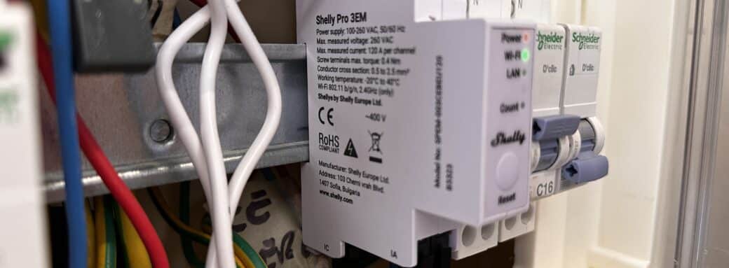 Shelly Pro 3EM instalation boitier