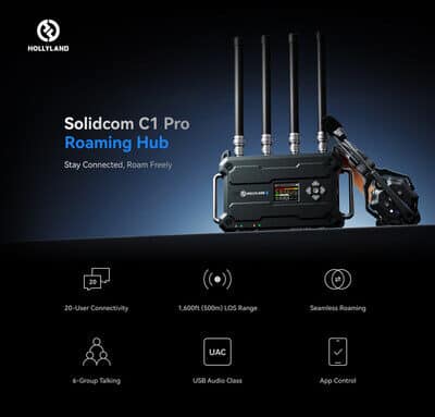 Hollyland lance le Solidcom C1 Pro - Roaming Hub pour une communication sans fil optimale.