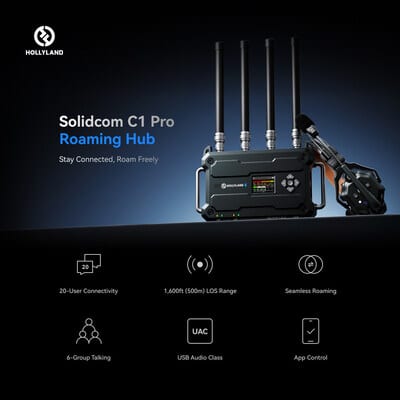 Hollyland lance le Solidcom C1 Pro - Roaming Hub pour une communication sans fil optimale.