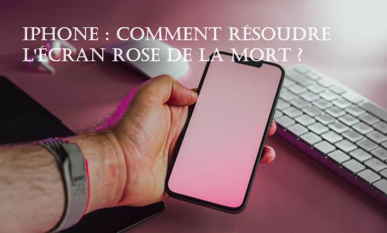 iphone ecran rose