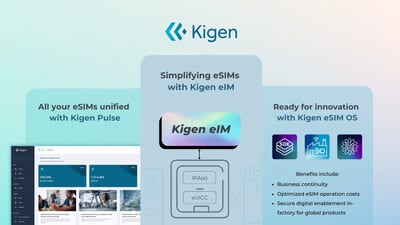 Kigen dévoile une solution eSIM IoT innovante et conforme aux normes GSMA.