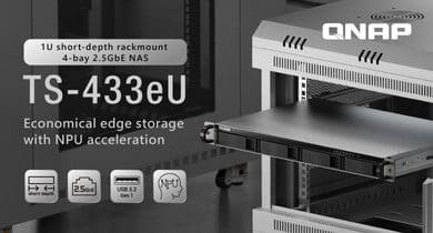 Le QNAP TS-433eU, un NAS compact et performant pour les PME exigeantes.