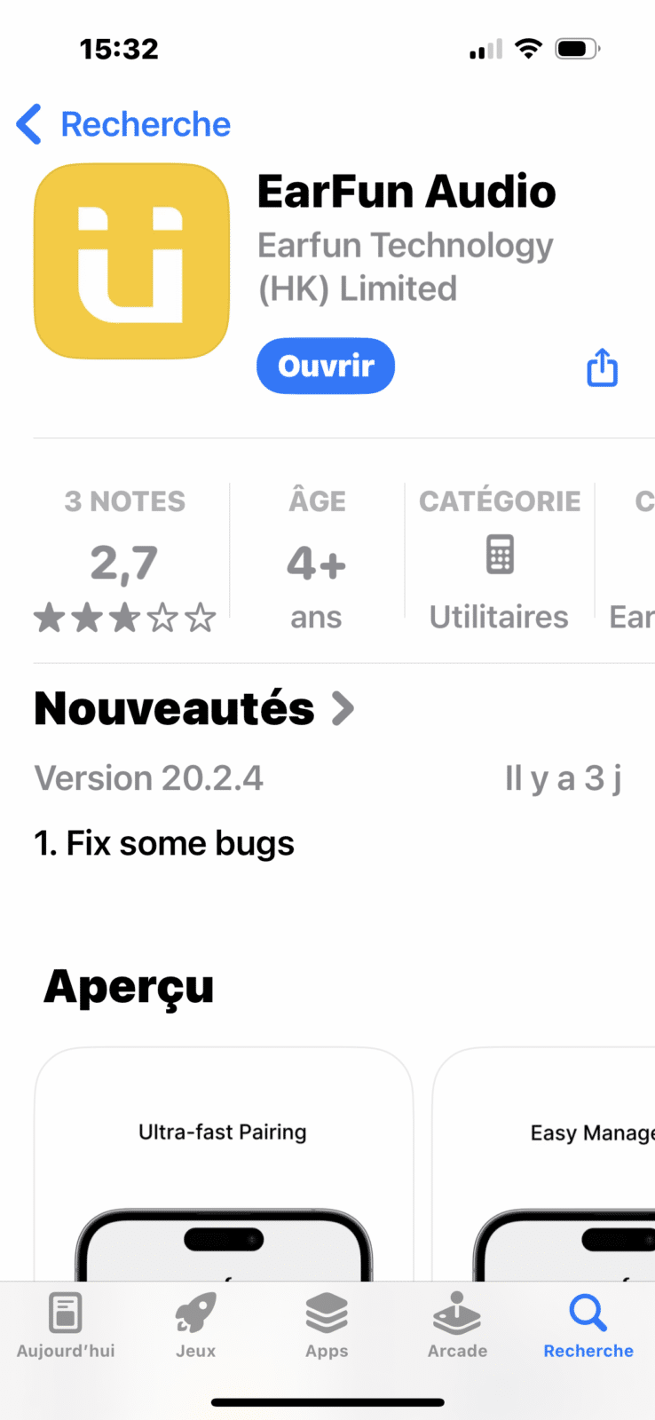 Page de téléchargement