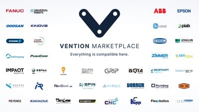 Vention simplifie l'achat de solutions d'automatisation compatibles.