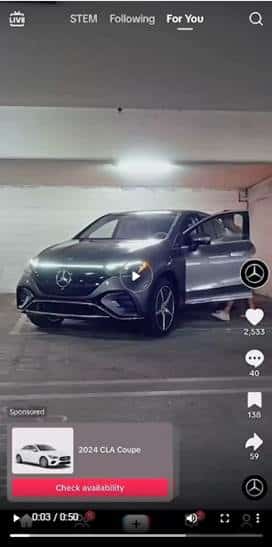 TikTok présente TikTok Automotive Ads