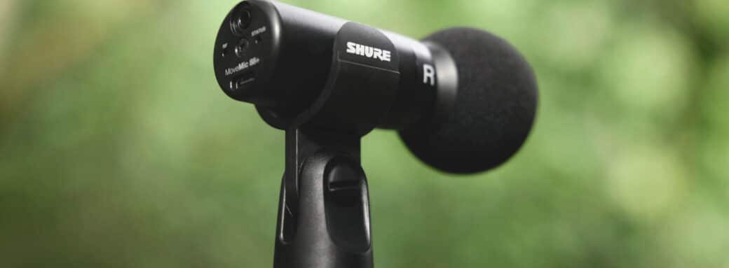 PRISES DE SON DE HAUT VOL AVEC LE NOUVEAU MICROPHONE STÉRÉO SANS FIL MOVEMIC 88+ DE SHURE