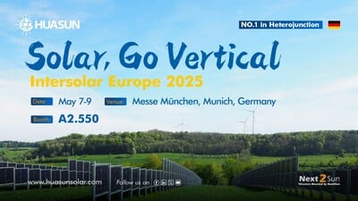 Huasun Energy présente ses nouvelles solutions solaires à haut rendement à Intersolar.