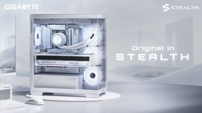 GIGABYTE STEALTH ICE offre un design épuré et une installation PC facilitée.
