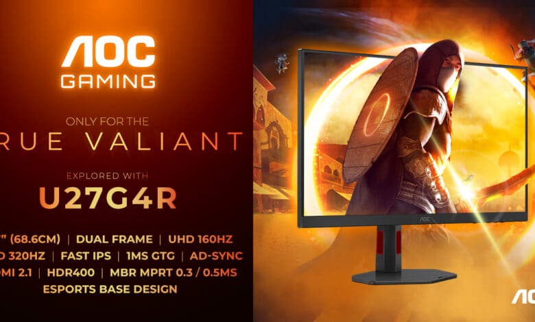 AGON by AOC bouscule les standards avec le moniteur U27G4R, un modèle Dual-Frame alliant UHD 160 Hz et FHD 320 Hz