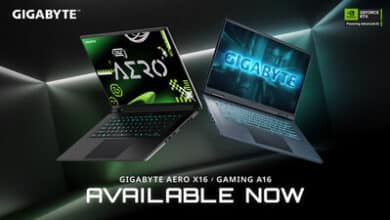 GIGABYTE lance ses nouveaux PC IA AERO X16 et GAMING A16, pensés pour la mobilité.