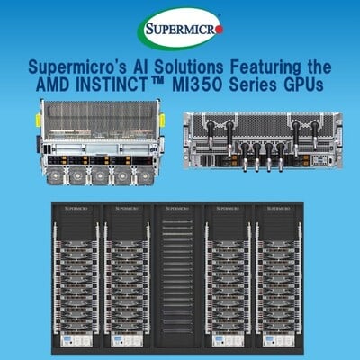 Supermicro lance des serveurs IA puissants avec les processeurs AMD Instinct MI350.